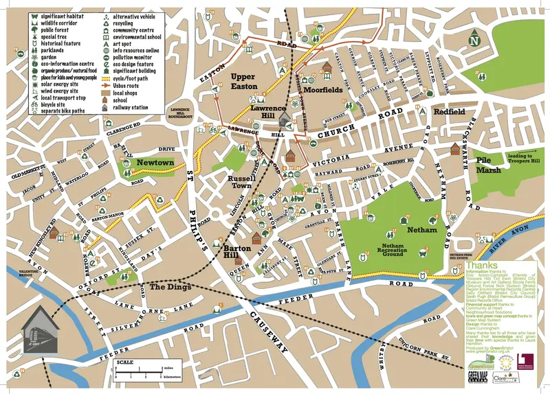 Barton Hill Bristol Map Barton Hill Green Map | 4Bshive Bristol: Green Map Of Knowle West | Open  Green Map