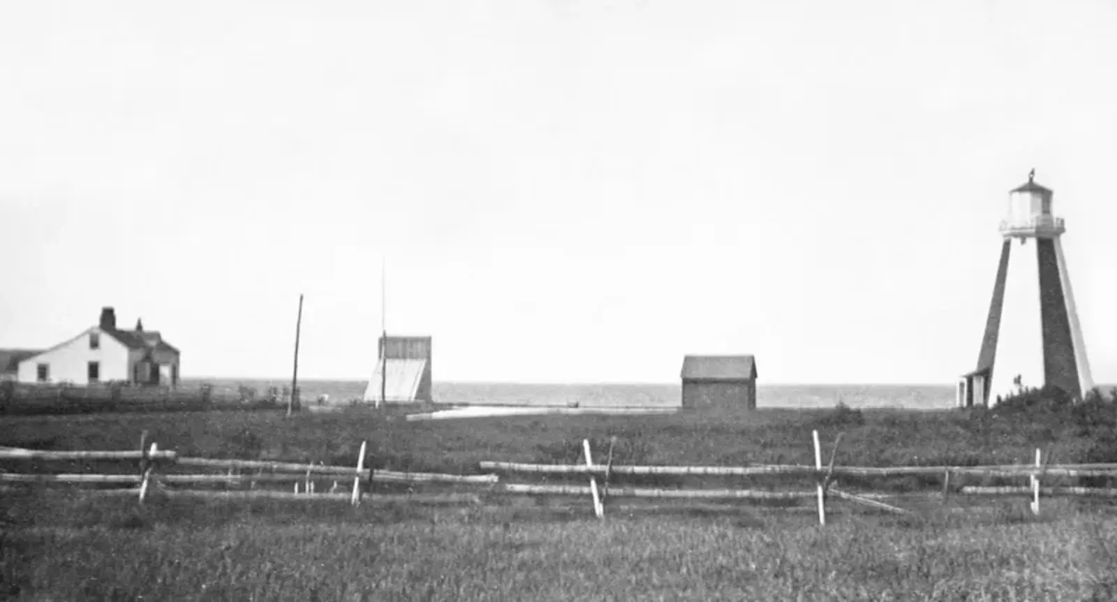 Low Point Lighthouse and dwelling in 1890