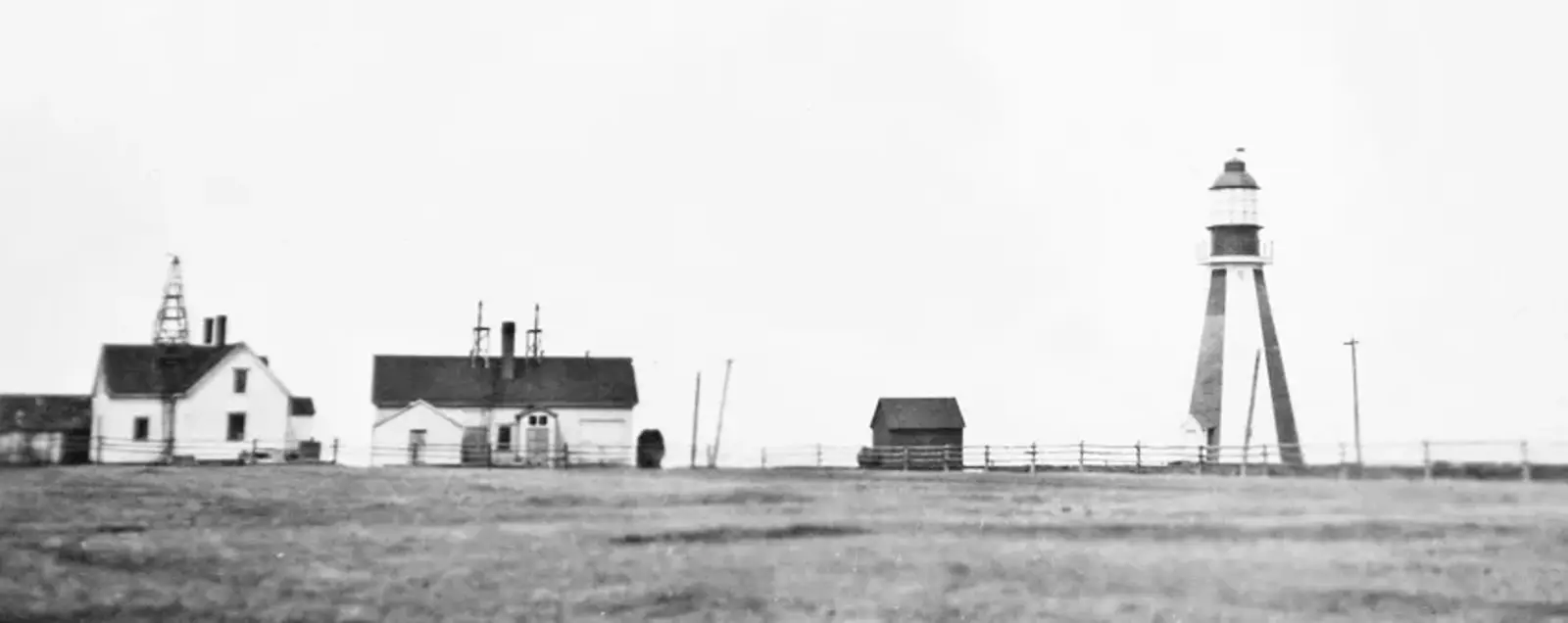 Low Point Lighthouse and whistle building in 1922