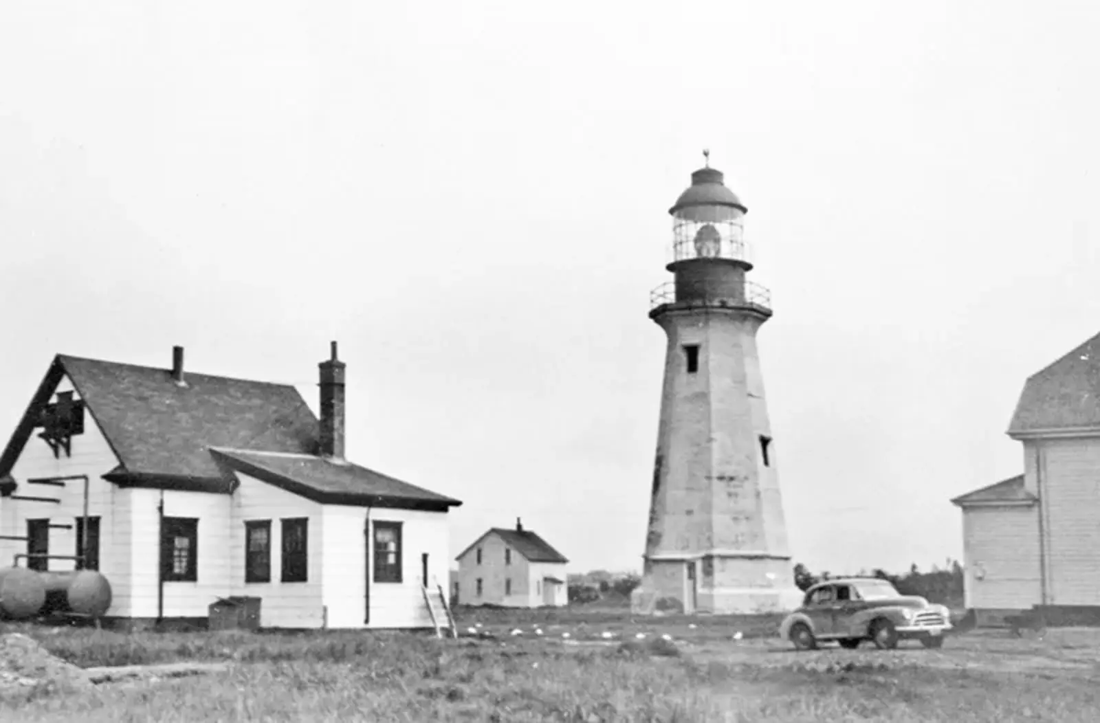 Concrete Low Point Lighthouse in 1954