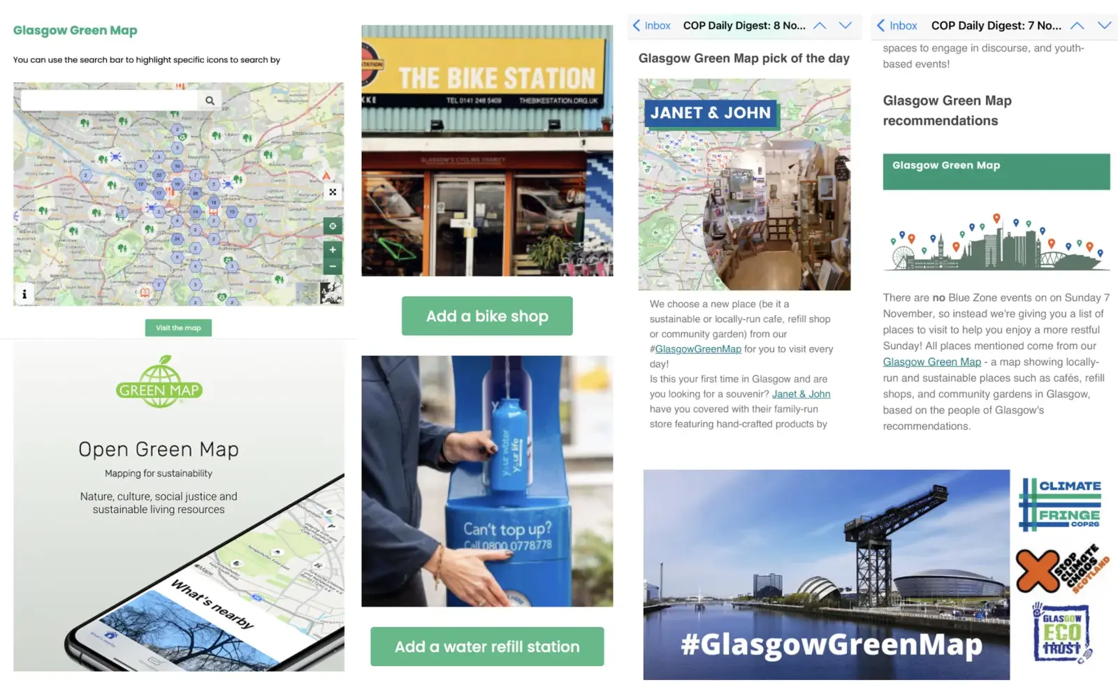 The Climate Fringe , Glasgow Eco Trust and the public co-created a terrific Green Map 
