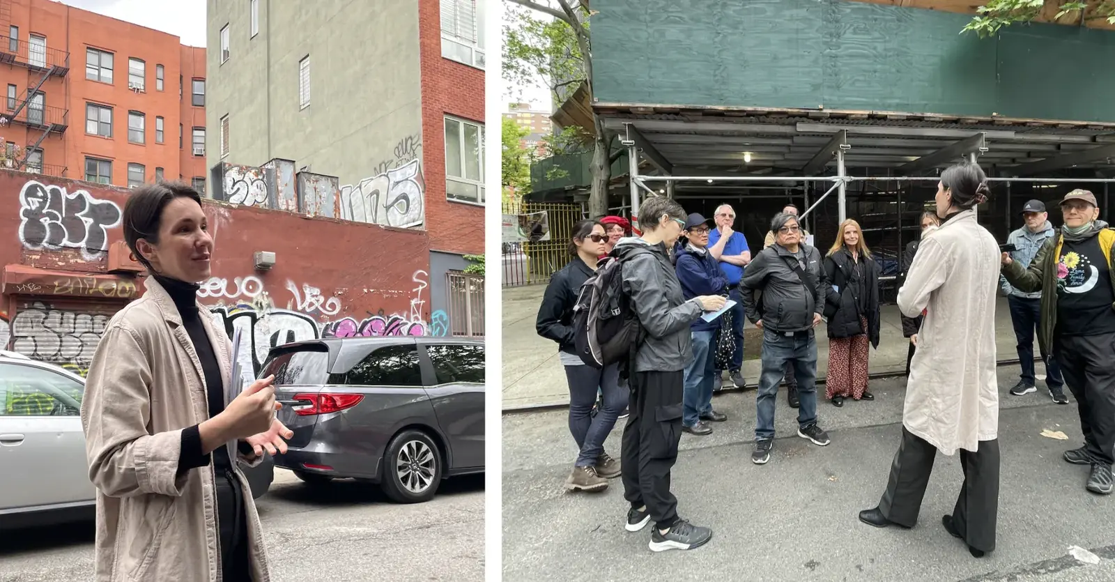 Our 2023 Jane's Walk was terrific! Here, Vera A Voropaeva of Castrucci Architects, speaks on the benefits of Passive House buildings outside her office. A video of this walk will be shared soon.