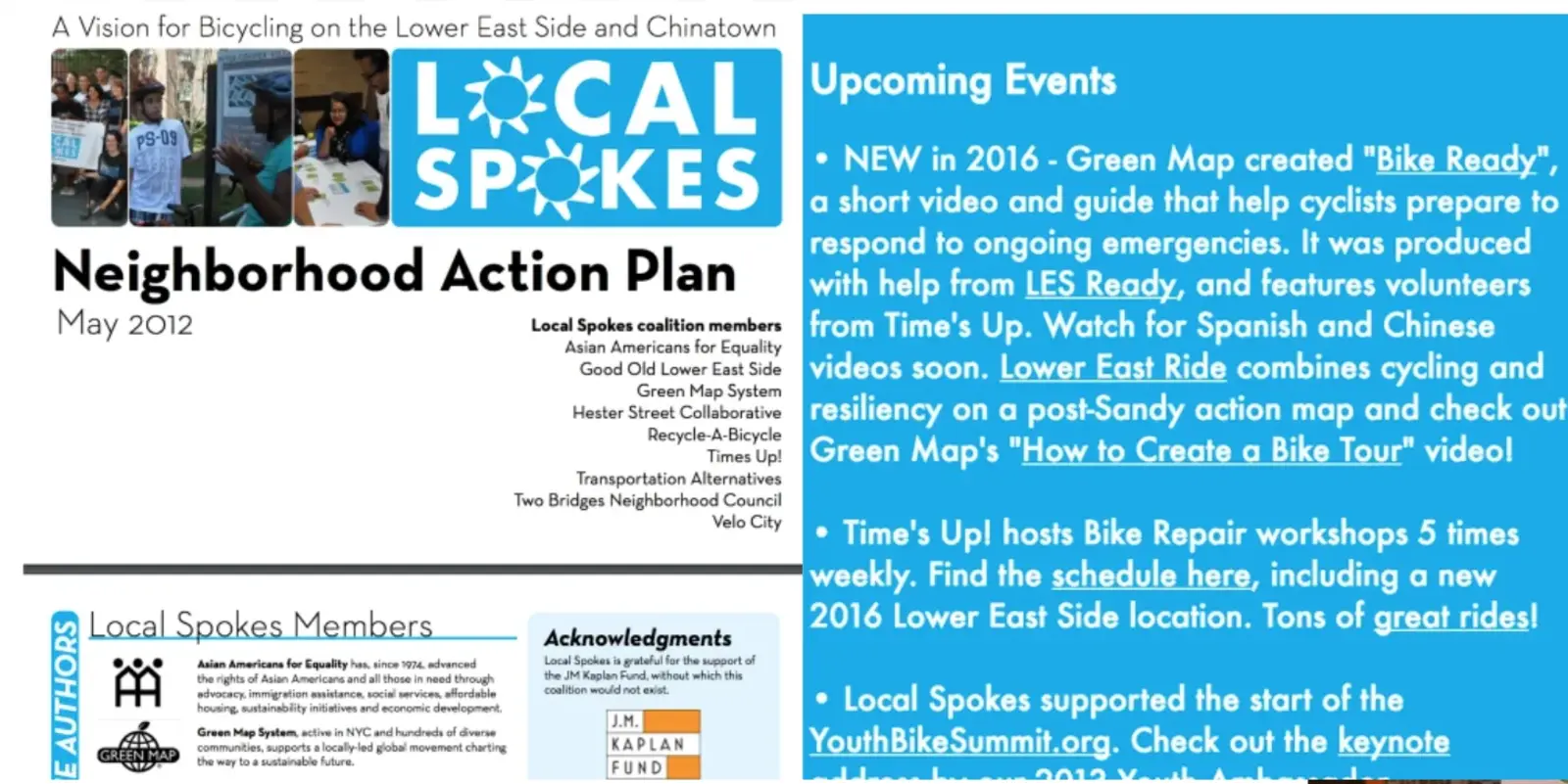 The Local Spokes Coalition contributed to the 'all age' appeal of cycling in the city