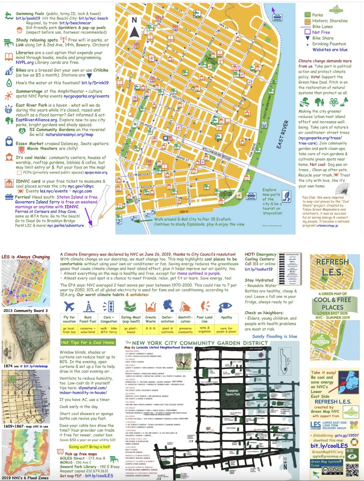 The Healthy Cool &amp; Free Green Map of the Lower East Side