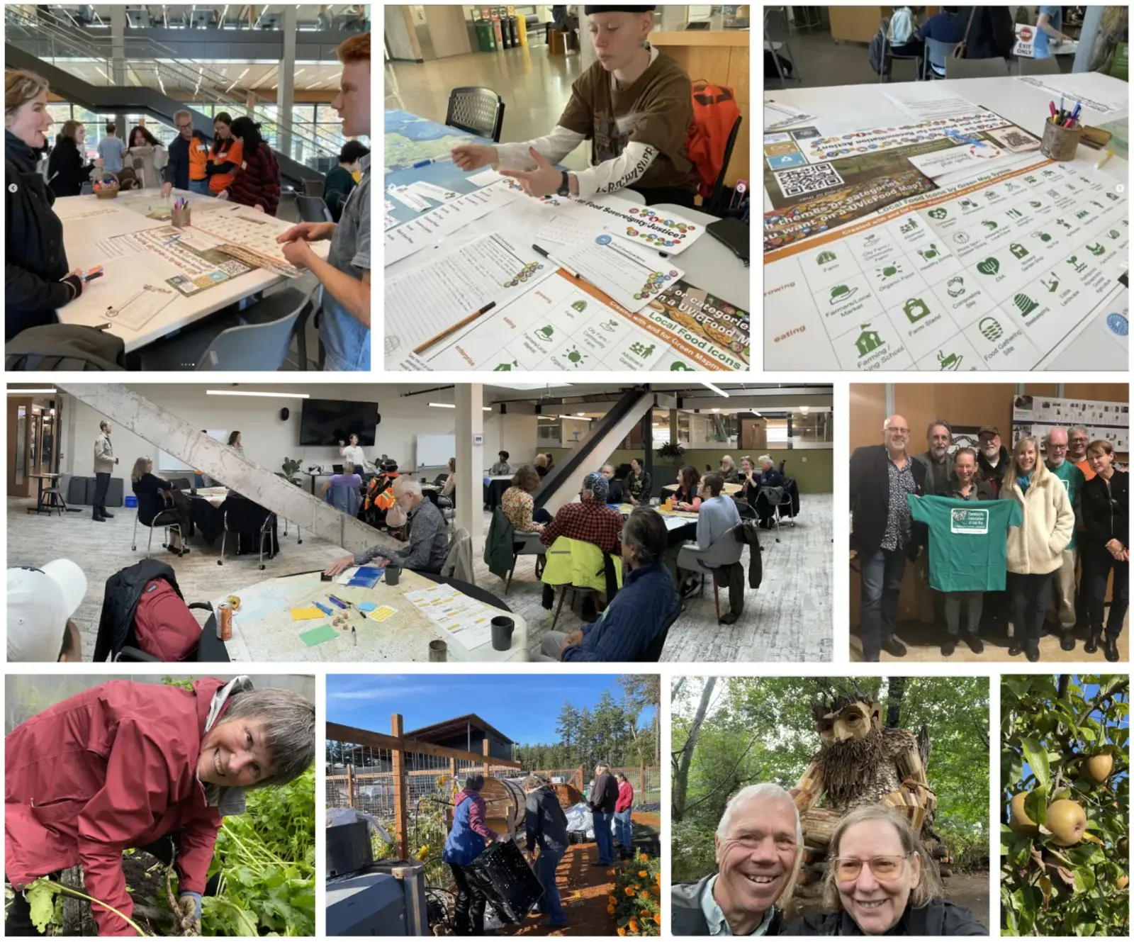 from campus (UVictoria, BC) to community spaces (Oak Bay BC) to a school production garden (Port Townsend WA), an amazing week!