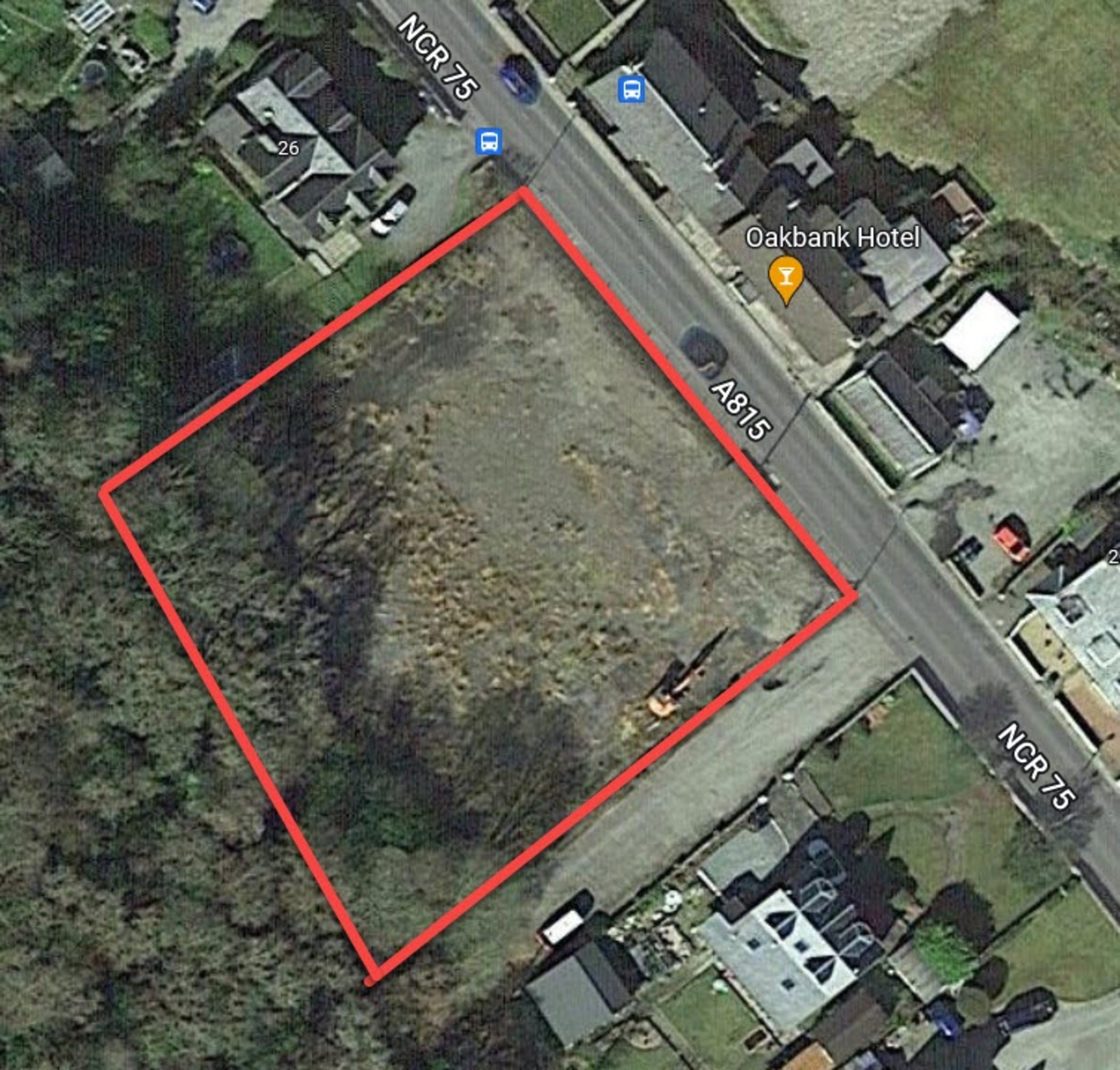 Aerial shot of the site