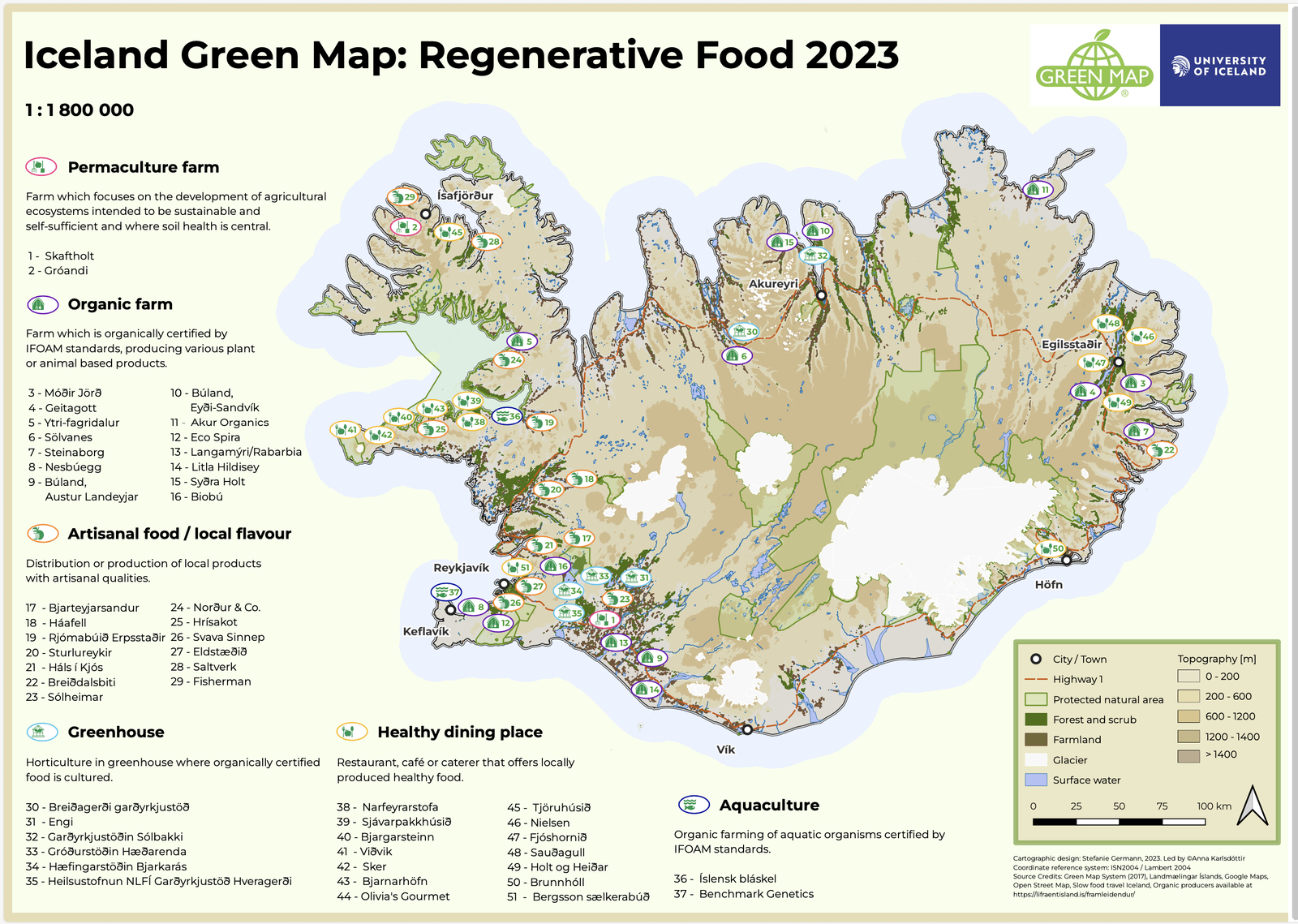 Our thanks to Dr. Anna Karlsdottir of University of Iceland for sharing this great new edition with us! It's the first to be printed with Green Map's new Local Food Icons. 